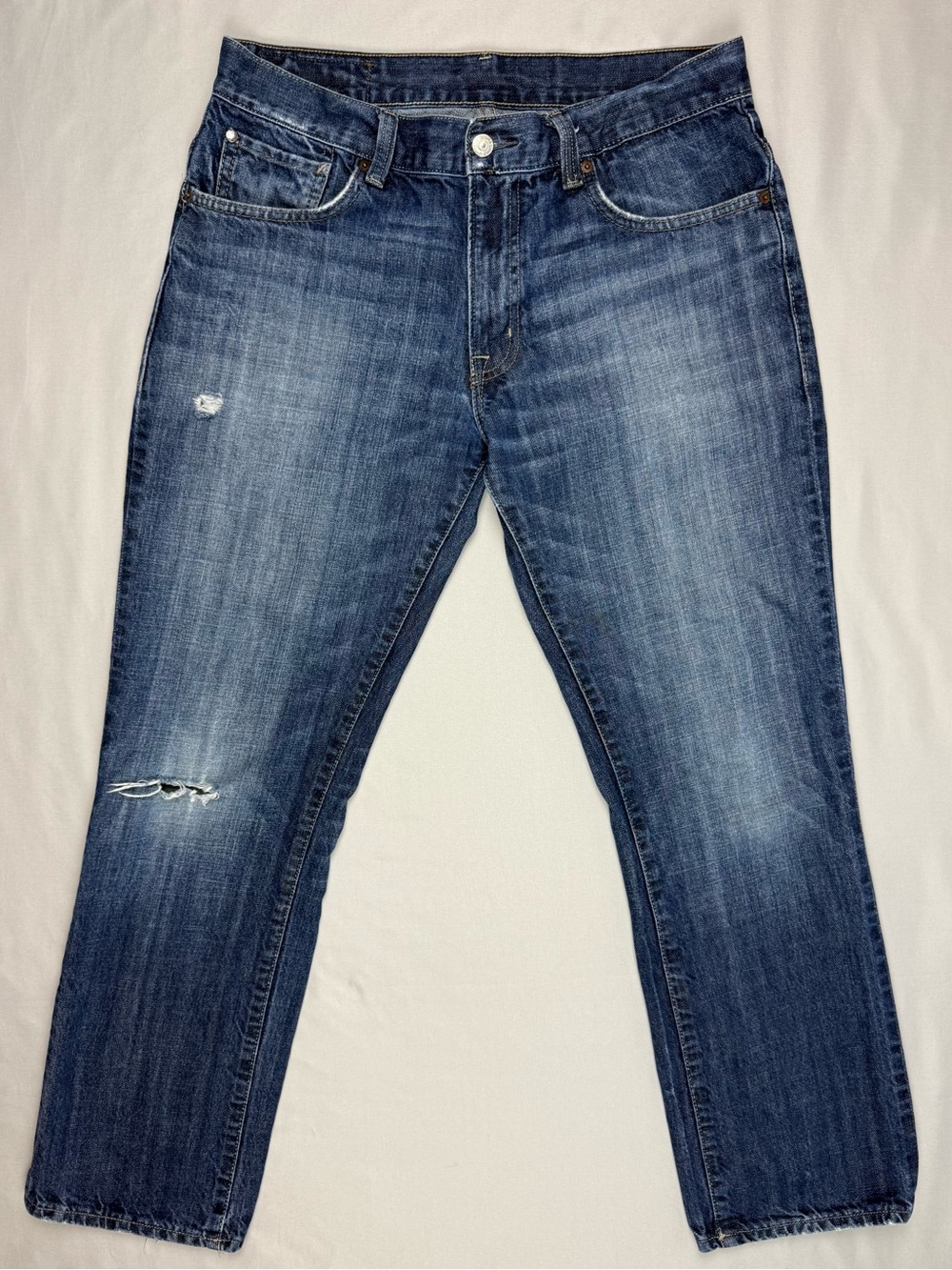 Ralph Lauren Denim & Supply Mens Slouch Jeans 32 x 29 Distressed Blue Denim C1